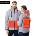 thumbnail image 1 of Chaquetas y abrigos casuales de manga larga con capucha, con USB, temperatura constante, calefactables, resistentes al viento, talla grande, para hombre y mujer, invierno, 4 unidades, 1 of 8