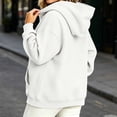 thumbnail image 6 of Hurxie Womens Oversized Hoodies Fleece Sweatshirts Long Sleeve Sweaters Pullover Fall Clothes with Pocket White,M, 6 of 7