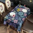 thumbnail image 3 of Pioneer Flower Floral Print Pattern Rectangle Tablecloth 60"x102",Waterproof Polyester Rectangle Table Cloth, Wipeable Spillproof Polyester Tablecloth for Dining, Camping, Indoor and Outdoor, 3 of 6