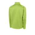 thumbnail image 6 of Sport-Tek F243 Mens Sport-Wick Fleece 1 by 4-Zip Pullover, Lime Shock & Black - 4XL, 6 of 6