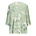 thumbnail image 6 of Fall Clothes for Women Cotton-Linen Lightweight Teacher Outfit Water Resistant Summer Beach Vacation Clothes Curved Hem, Light Green,XXL, 6 of 6