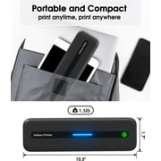 Portable Printers Wireless, M832 Bluetooth Thermal Printer, Inkless Mobile Printer Support 8.5'' x 11'' & A4 Thermal Paper, Compatible with iPhone Android Laptop for Office Car Home