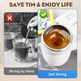 thumbnail image 6 of Magnetic Self Stirring Coffee Mug  2pcs Stainless Steel Automatic Magnetic Stirring Cup with Lid for Hot Chocolate, Milk & Tea, Rechargeable Travel Heated Cup for Office & Home Use, 6 of 6