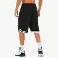 thumbnail image 4 of Men's Long Basketball Shorts With Zipper Pocket 11 Inch Mesh Sports Play Basketball Court Star Fitness Quick Dry Lightweight, 4 of 4