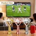 thumbnail image 7 of Handheld Fan for Soccer Trophy Shaped, Portable USB Rechargeable Mini Fan, Safe Anti-Pinch Auto-Stop, Lightweight Stadium Fan for Game Day, Travel, Outdoor, 2026 Football Event Gifts, Rose Gold, 7 of 7