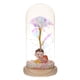 thumbnail image 3 of Flor preservada en cúpula de cristal Flor artificial creativa con luz para Padre e hija, 3 of 9
