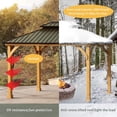 thumbnail image 4 of Aoodor Patio Solid Wooden Gazebo 10 x 12 ft. Hardtop Roof 2 - Tier for Garden - Green, 4 of 5