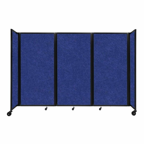 Versare Room Divider 360 Folding Portable Partition | Freestanding Decorative Room Separator | 3, 5, 7 or 9 SoundSorb Panels Wide | Up to 7'6" Tall