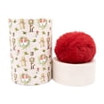 thumbnail image 3 of Blush Pink Christmas Themed Gift Box with Red Pom Holiday Time, 3 of 5