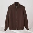 thumbnail image 5 of Dasayo Barn Coat for Women Bomber Motorcycle Bronze Elastic Hem Zipper Jackets Women Jacket L, 5 of 6