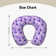 thumbnail image 5 of Gaeub Violet Print Memory Foam Travel Pillow,U-Shaped Neck Pillow,Head Neck Support Airplane Pillow,Flight Pillow for Traveling,Car,Home,Office,Washable Cover, 5 of 8