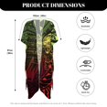 thumbnail image 6 of HELLHERO Colorful Geometric Floral Bathing Suit Cover Up Polyester Lightweight Free Size Womens Kimono Swimsuit Cover Up for Mom, 6 of 6