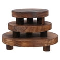 thumbnail image 1 of Shisuyan 3pcs Wood Plant Stand Round Wood Riser Small Wooden Plant Stool Rustic Pedestal Display Stand for Garden Home Desktop Table Counter, 1 of 8