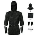 thumbnail image 3 of FYEGRE Chainmail Shirt Tunic LARP Historical Reenactment Festival Wear Top Garment Black L, 3 of 3