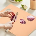 thumbnail image 5 of Btomtd Cutting Boards Multi Functional Double Sided Aluminum Alloy Chopping Board Fast Defrosting with Knife Sharpener Grinding, Beige, 5 of 6