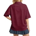 thumbnail image 5 of Dresfit Women's Polo Shirts Short Sleeve Golf Shirts Summer 2026 Button Down Collared Tennis Basic Tees Breathable Loose Plus Size Golf Tops M, 5 of 6