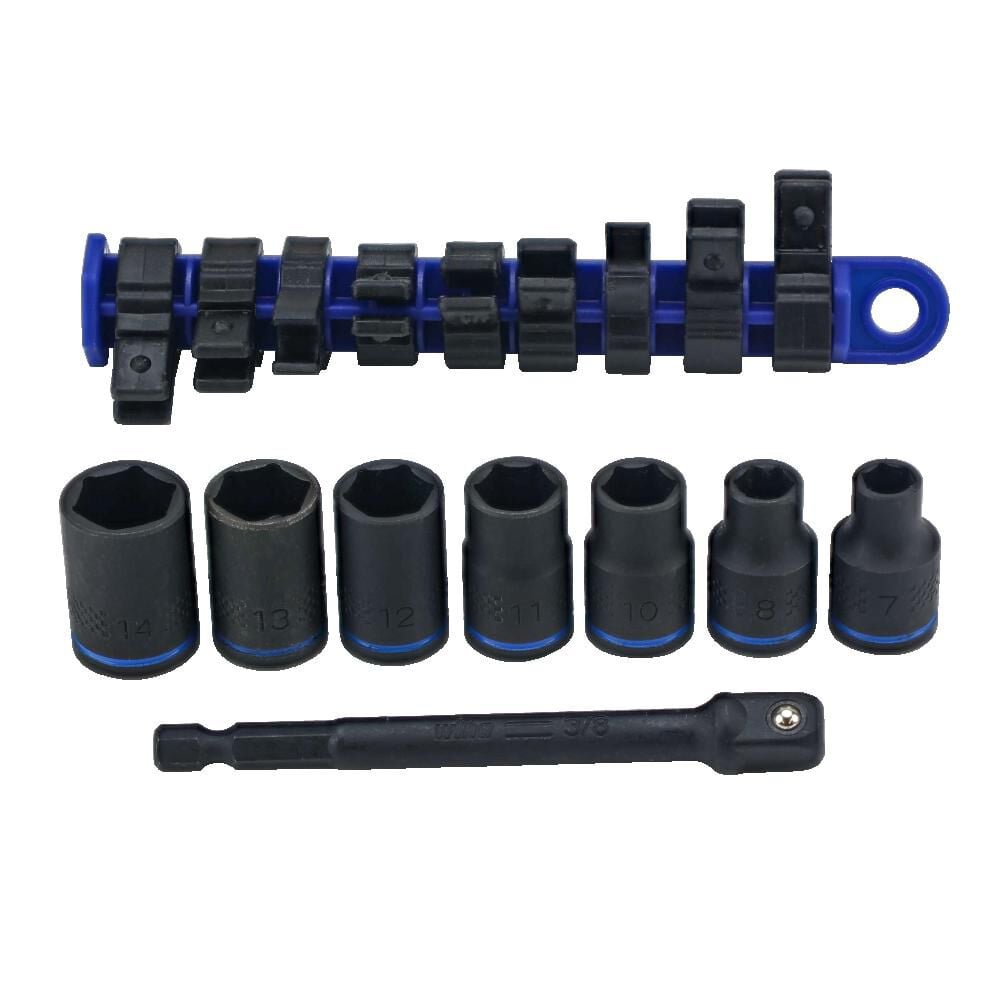 Wiha 3/8 Inch Drive Metric Impact Socket Set, 8 Pieces