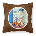 thumbnail image 1 of "La dama de los tesoros de Caroline con su almohada decorativa de tela bóxer 7068PW1414, 14 H x 14 W, multicolor" Caroline's Treasures 7068PW1414, 1 of 1