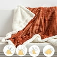 thumbnail image 4 of VOAVEKE Summer Lightweight Soft Flannel Blanket, Bed Blankets Queen Size, Thickened Double Solid Striped Lamb Flannel Pulled Rug Sofa Cover, 4 of 5