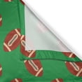 thumbnail image 3 of Ambesonne Rugby Kitchen Curtains, American Football Balls, 55"x36", Green Paprika, 3 of 3