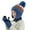 Blue, variant on CYRBOKO Boys Beanies Sets, Pom-pom Thermal 2 Pieces Winter Gloves and Hats Black Size 4-10 T