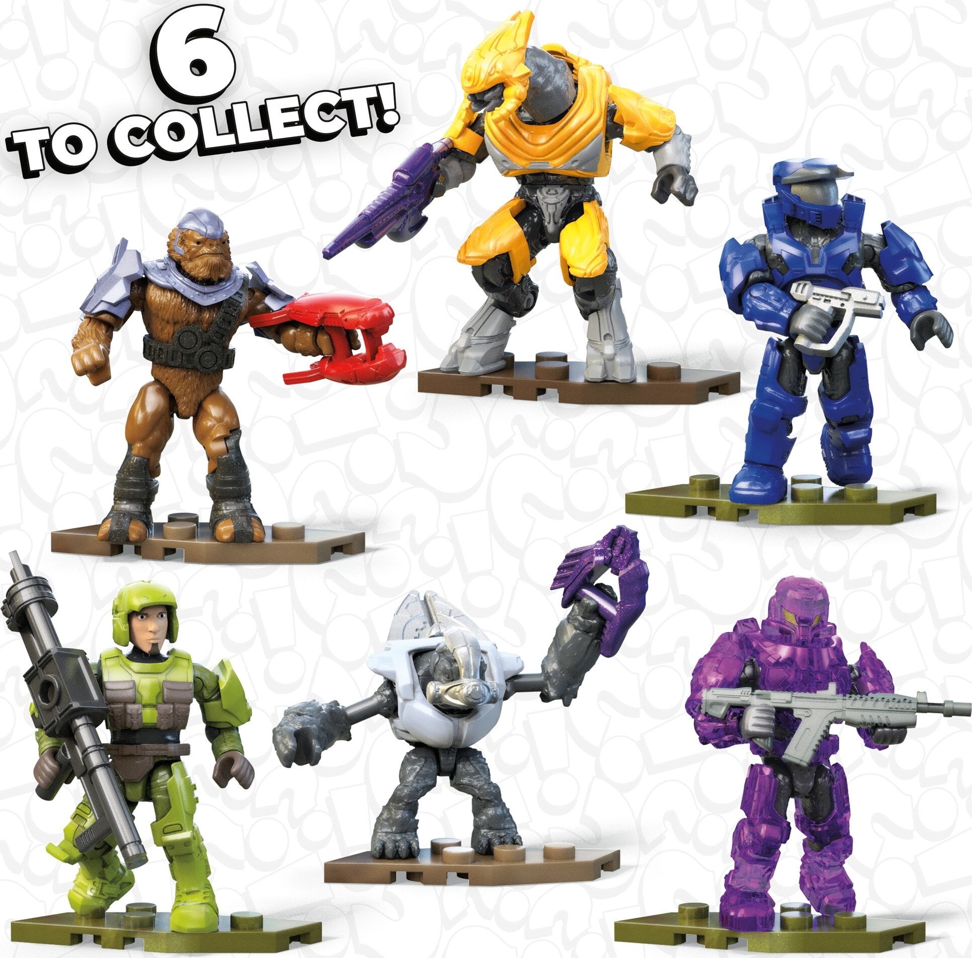  Mega Construx Halo Infinite Series 2 Blind Bag Mini Figures  (Pack of 6) : Toys & Games