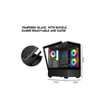 thumbnail image 2 of DIYPC ARGB-N5-BK Black USB3.0 / Type C ATX Mid Tower Gaming Computer Case w/2 x Tempered Glass Side Panel and 3 x ARGB PWM Fans Pre-Installed, Support BTF Back Plug MB, 2 of 12