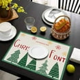 thumbnail image 3 of Dmlowu Christmas Place Mats - Heat Proof Christmas Placemats for Dining Table, Non-Slip Table Mats for Party Holiday Decor, 12x18" Christmas Decorations Winter Placemats, 3 of 6