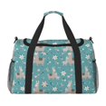 thumbnail image 1 of Balery Teal Mama Llama Bolsa de Gimnasio para Mujeres, Bolsa de Viaje con Bolsillo Húmedo, Bolsa de Fin de Semana para Mujeres, Bolsa de Viaje Resistente al Agua, 1 of 7