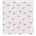 thumbnail image 3 of Ambesonne Retro Shower Curtain, Flamingo Birds Polka Dots, 69"Wx75"L, Pale Pink White, 3 of 3