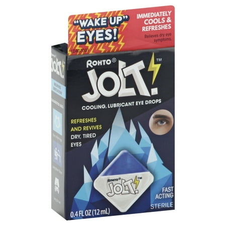 Rohto Jolt Cooling Eye Drops 0.4 fl oz. Relieves and Revives Dry, Tired eyes with its Hydrating Formula and Intense Cooling (Best Eye Drops For Tired Eyes)