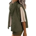 thumbnail image 5 of Women Cropped Lightweight Jacket Sleeveless Button Down Puffer Vest, 5 of 6