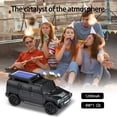 thumbnail image 5 of WS-696 Solar Bluetooth Replica Speaker – Portable Modern Off-Road Car Design with HD Sound, TWS, LED Party Light, USB/TF Playback, FM, Built-in Microphone, Surprise Gift(Black), 5 of 7