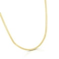 thumbnail image 3 of JewelStop Sterling Silver Silver Polished JewelStop 14K Yellow Gold Plated 2.7mm Imperial Herringbone Chain, Lobster Clasp- 16", 3 of 6