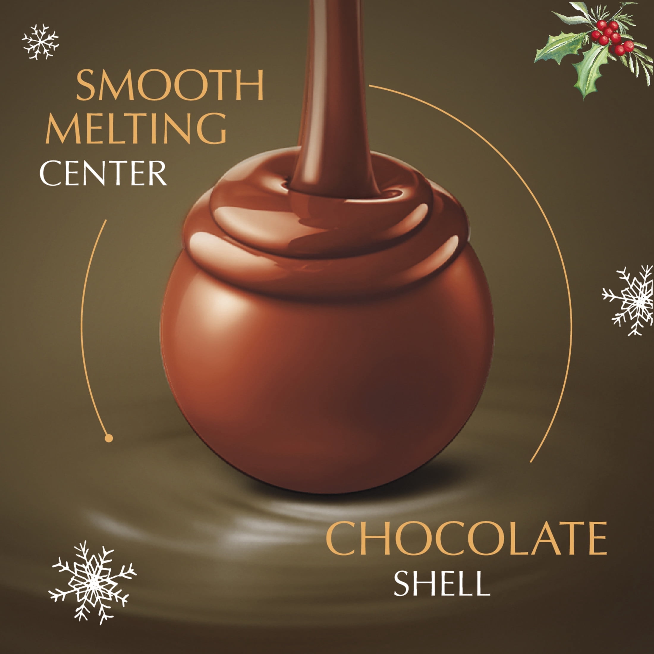 (2 pack) Lindt LINDOR Assorted Chocolate Holiday Truffles, 8.5 oz Bag - Contains Milk, Soy