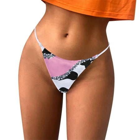 

LEEy-world Womens Lingerie Women s Fashion Low Waist Underwear Color Striped Briefs Underwear Women Panties Hot Pink