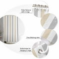 thumbnail image 6 of Shower Curtain Beige Grey Striped Bathroom Curtains with Hooks, Waterproof Fabric Vertical Stripes Bath Shower Curtains Set for Bathroom Bathtubs Decor 36x72 Inch, 6 of 8