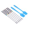 thumbnail image 3 of Grill Accessories, 2Set  BBQ Skewer Brush Kit BBQ Grill Tool Set Heat Insulating  For Kitchen For Family For Backyard, 3 of 8