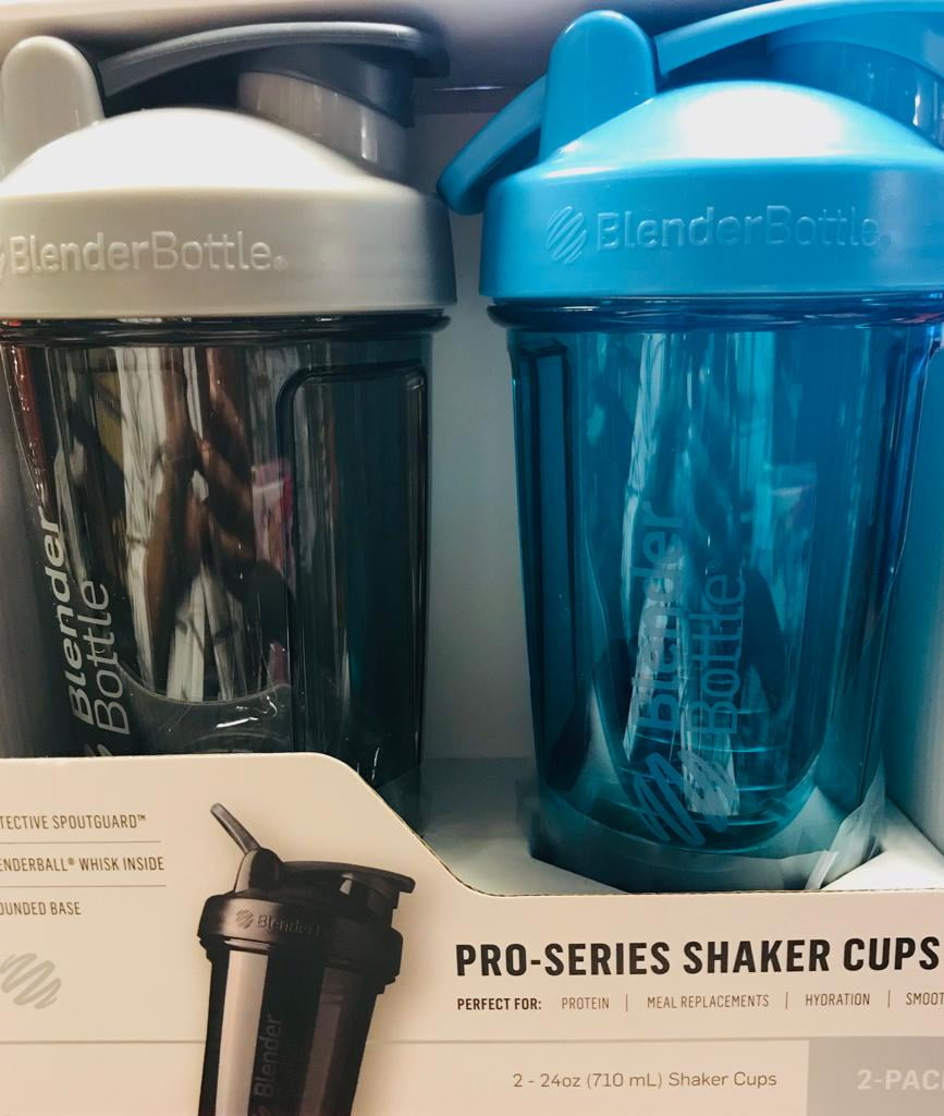 Blender Bottle Pro Series Shaker Cups, 2 24Ounce, Black & Blue