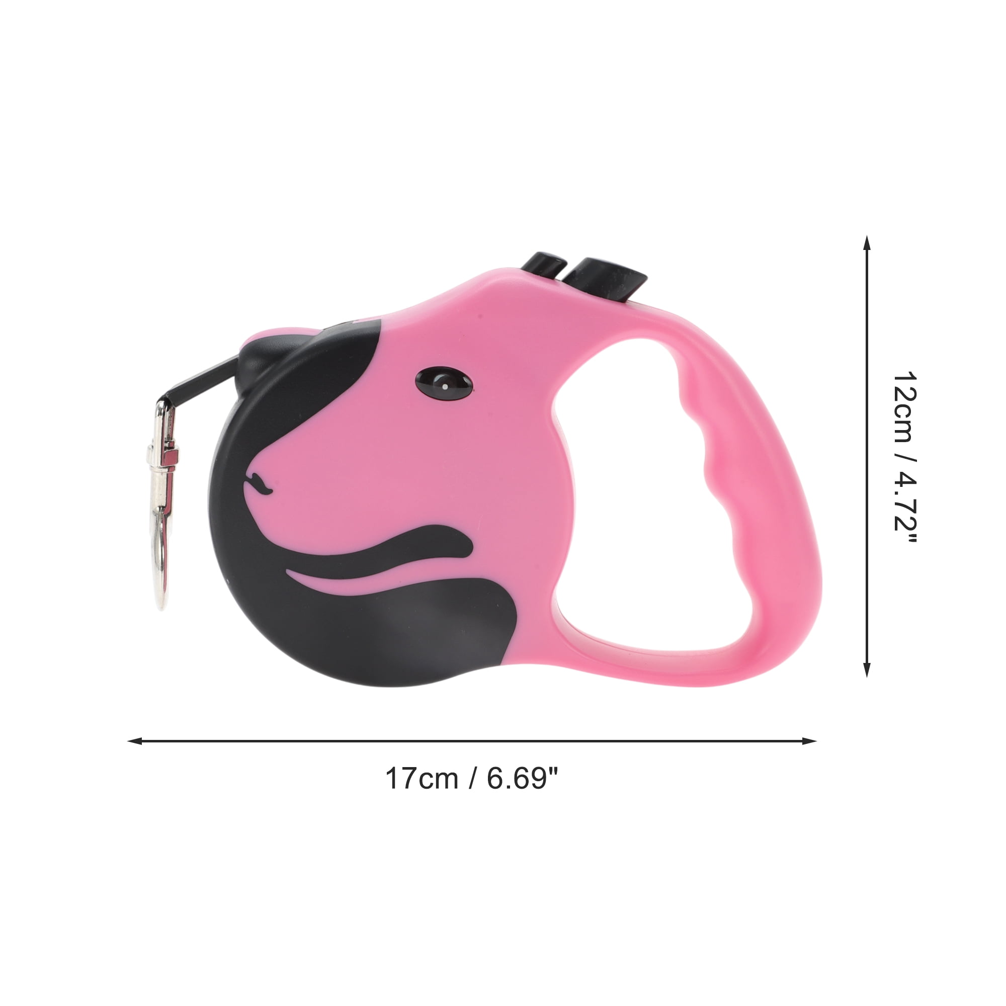 Unique Bargains Dog Face Pet Leash for Dogs and Puppies Soft Handle Pink 16.4ft