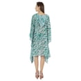 thumbnail image 4 of Moomaya WoMen's Short Hoodie Kaftan Loose Tunic Kimono Sleeve Mini Beach Cover Up Dress, 4 of 7