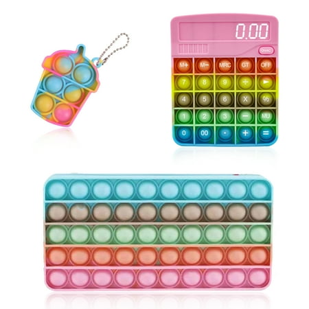 Multitrust Silicone Decompression Toy Set Bright Color Squeeze Stationery Box