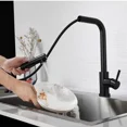 thumbnail image 2 of Free Shipping Black Pull Out Kitchen Sink Faucet Two Model Stream Sprayer Nozzle Stainless Steel Hot Cold Wate Mixer Tap Deck, 2 of 5