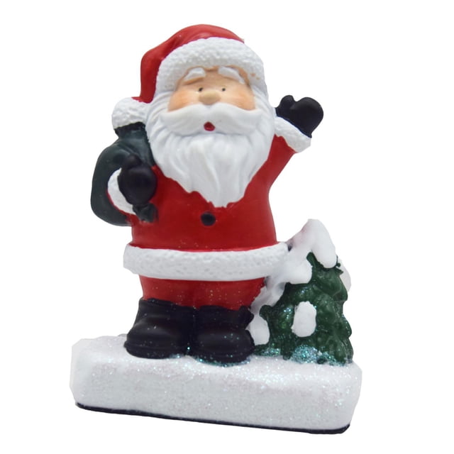 Escultura de resina de Papá para decoración navideña, adorno tradicional versátil de escritorio para fiestas, 9,4 x 12,9 cm.