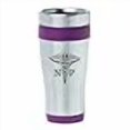 thumbnail image 2 of Mug de Voyage Isolé en Acier Inoxydable 470ml NP Infirmière Praticienne Caducée (Violet), MIP, 2 of 2