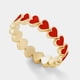 thumbnail image 4 of Anillo Colorido En Forma De Corazón Anillo De Dedo Apilable Anillo De Pareja Para El Aniversario De Cumpleaños Del Día De San Valentín 2 Uds Minnieouse AP006766-01, 4 of 6