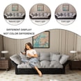 thumbnail image 2 of Firscook74.8" Gray Queen Sleep Sofa,3 In 1 Convertible Couch Bed with Storage, Perfect for Living Rooms,Gray, 2 of 8