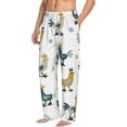 thumbnail image 3 of Kdxio Farm Roosters Print Men's Sleep Pajama Pant Lounge Pants with Pockets, 3 of 8