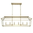 thumbnail image 2 of Hunter - Laurel Ridge 6-light Alturas Gold, Extra Large Chandelier, Dimmable, Formal Style, Linear Shaped, for Bedrooms, Dining, Living Rooms - 19078, 2 of 9