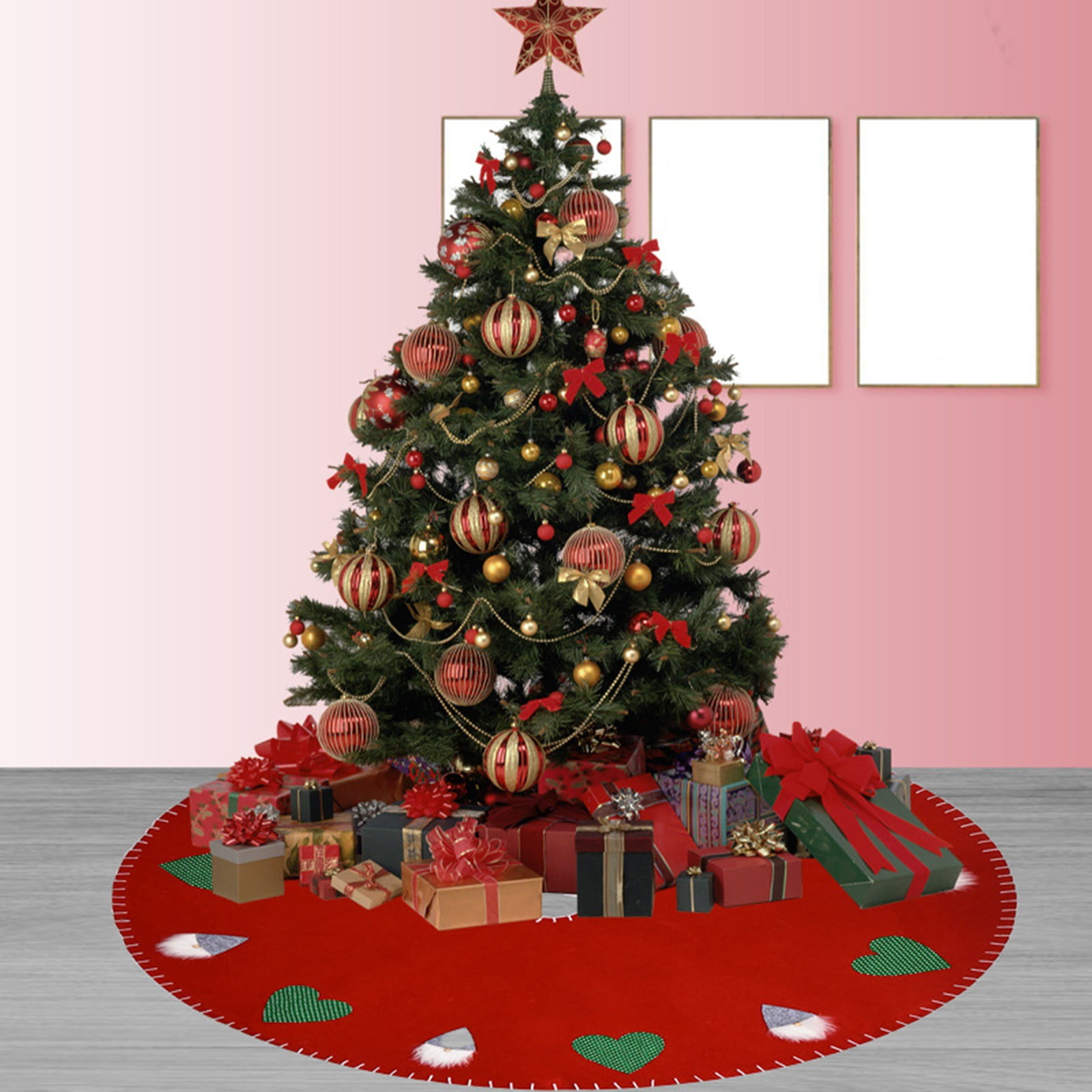 Details about   Christmas Tree Skirt Felt Apron Stands Base Cover Floor Mat Xmas Decoration US 